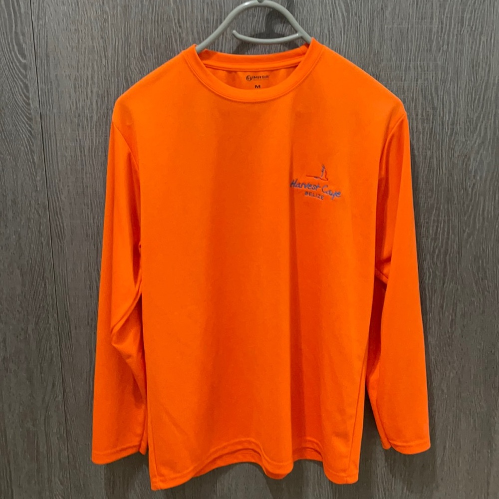 Orange SPF Fishing Shirt - Harvest Caye Belize